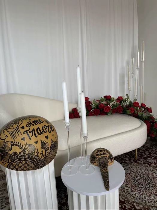 Bougies, calebasses & roses